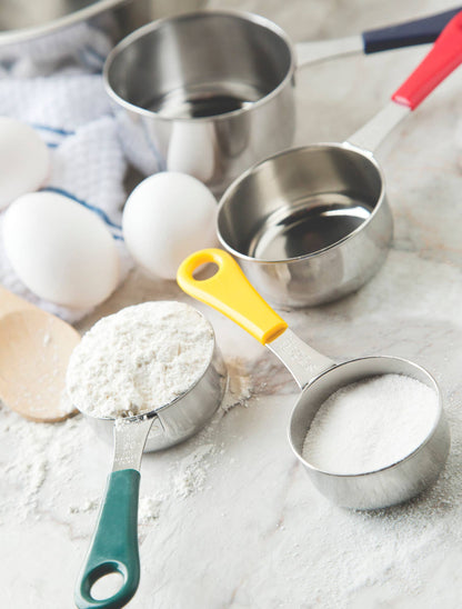 Fox Run Stainless Steel Measuring Cup Set, 4-Piece Color Set