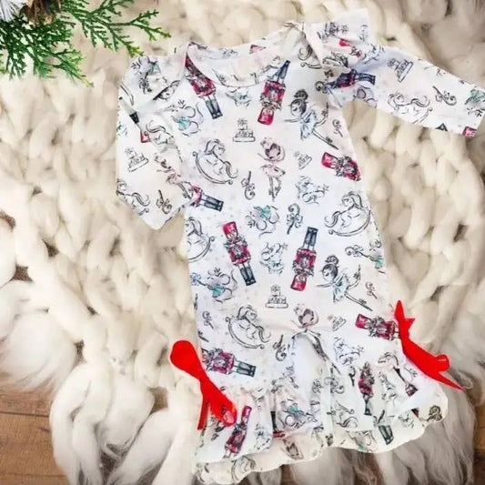 Ruffled Romper Jumpsuits - Nutcracker