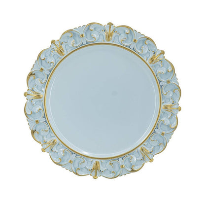 D14" Azure Baroque Plastic Charger