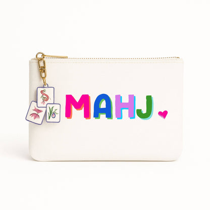 Mahjong Bag | Canvas mahjong gift bag w/ tile zipper