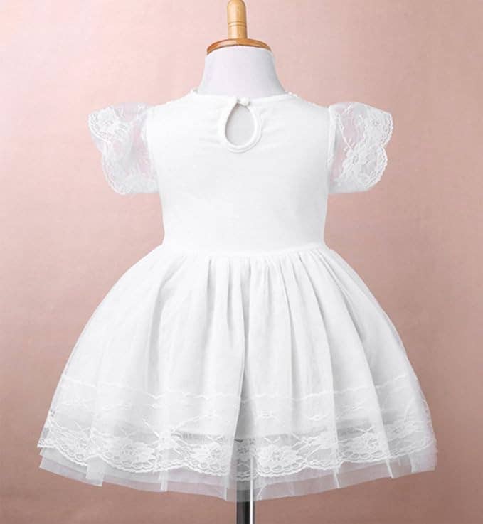 White Victorian Lace Little Girl Dress