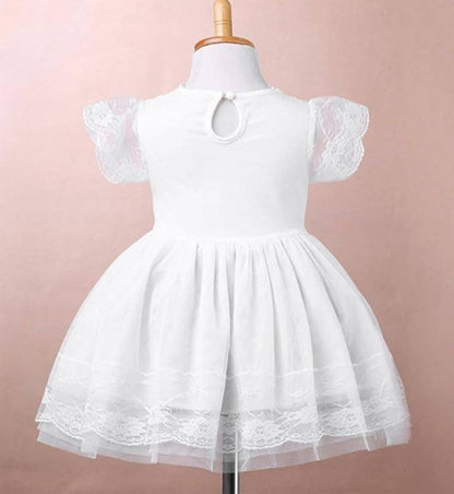 White Victorian Lace Little Girl Dress