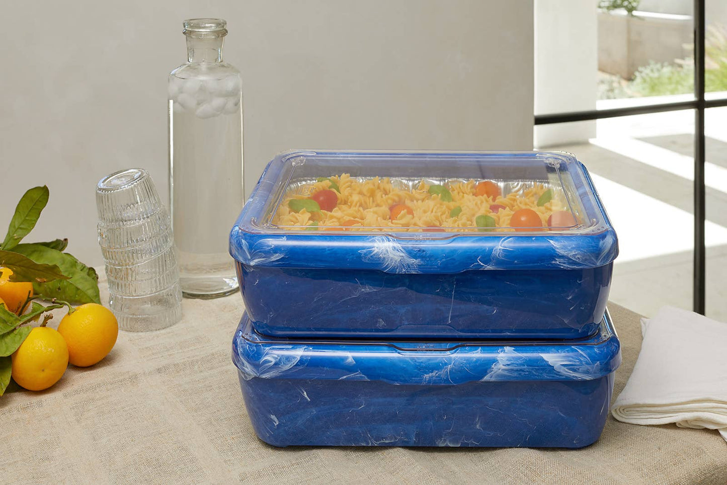 Premium Set - Pan Frame w/ Hot / Cold Gel Pack - Blue Marble