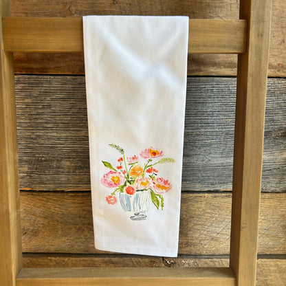 Waiting Room Flowers Tea Towel-Collection-Watercolor Floral
