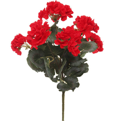 18-Inch Red Geranium Artificial Flower