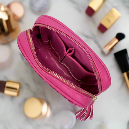 PurseN Glam Makeup Case - Fuchsia Velvet
