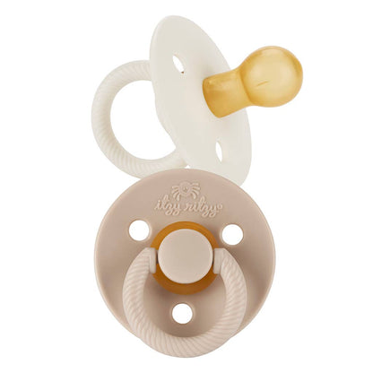 Itzy Soother™ Natural Rubber Paci Sets- Pink Bow