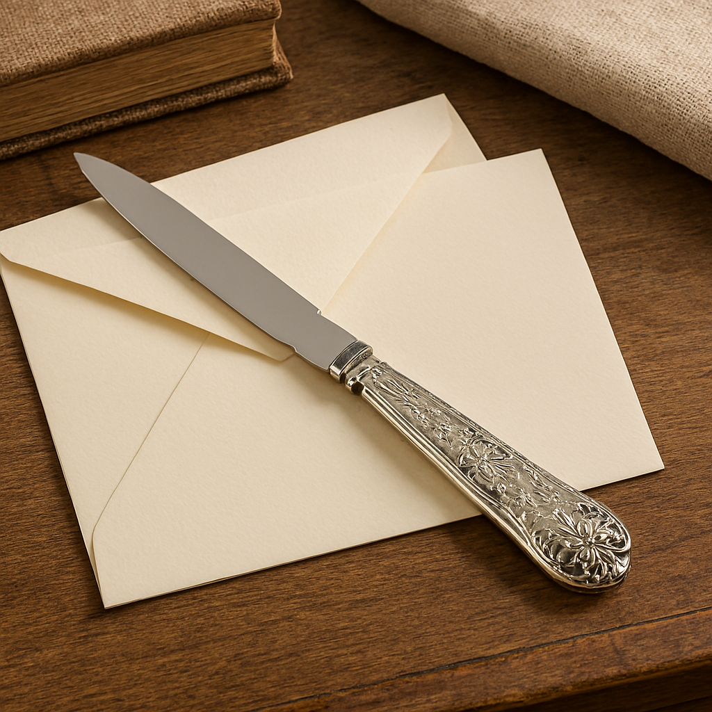 English Sterling Handle Letter Opener/Stainless Blade.