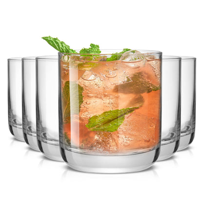 JoyJolt Faye DOF Rocks Whiskey Glasses - Set of 6 - 10 oz
