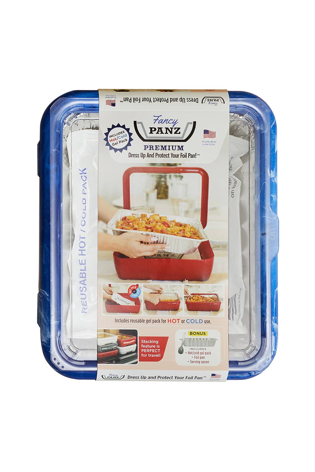 Premium Set - Pan Frame w/ Hot / Cold Gel Pack - Blue Marble