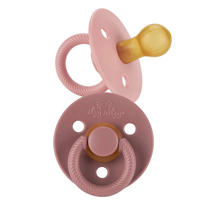 Itzy Soother™ Natural Rubber Paci Sets- Pink Bow
