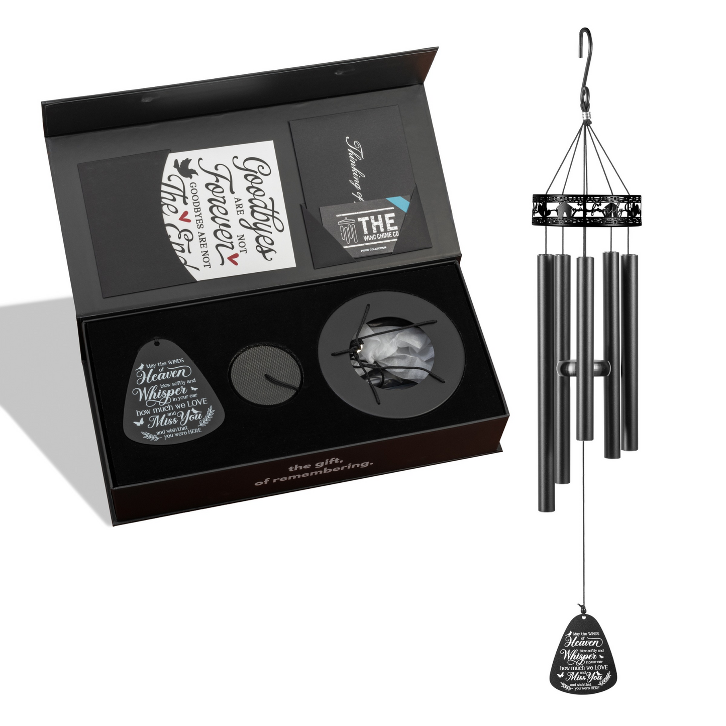 Memorial Serenity Family-Love Wind Chimes, Thoughtful Gift For Special Occasions or Reflections 34”
