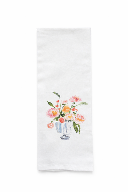 Waiting Room Flowers Tea Towel-Collection-Watercolor Floral