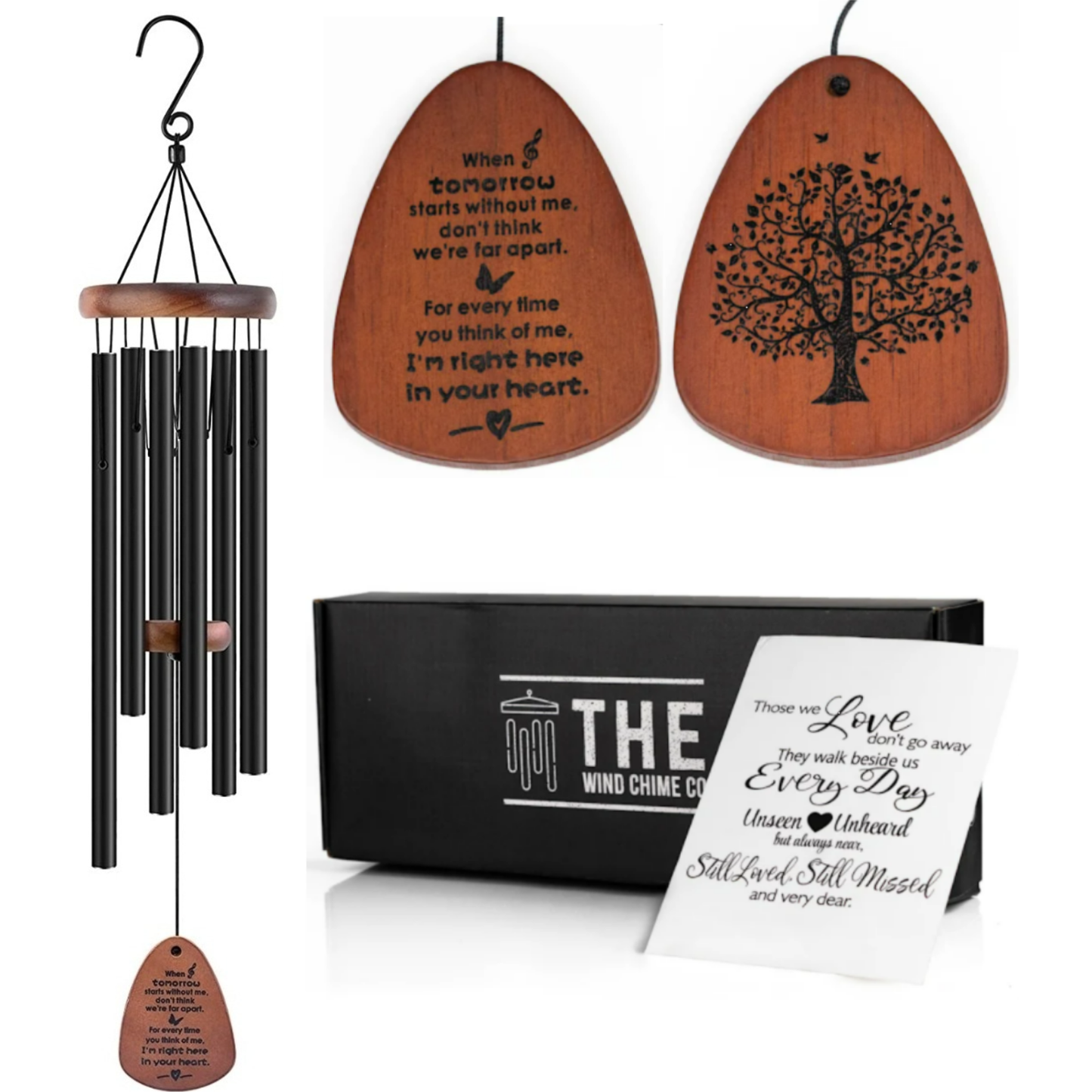Memorial Serenity Wind Chimes - Thoughtful Gift For Special Occasions or Reflections 32”