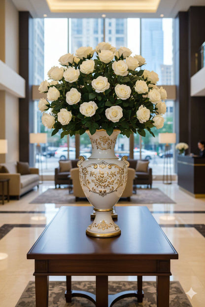 27" Real Touch Candle White Rose Artificial Flower