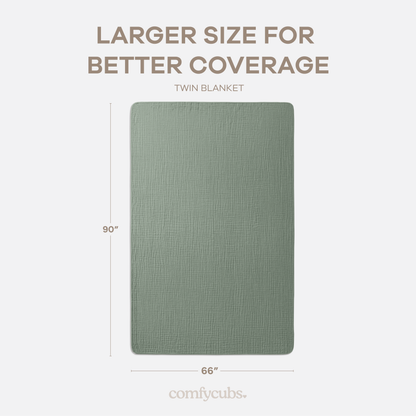 Muslin Blanket for Adults, 6-Layer Bedding by Comfy Cubs