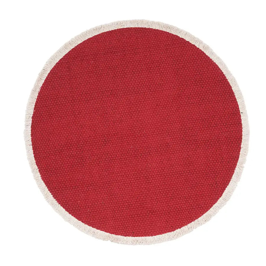 Fringed Solid Round Placemat