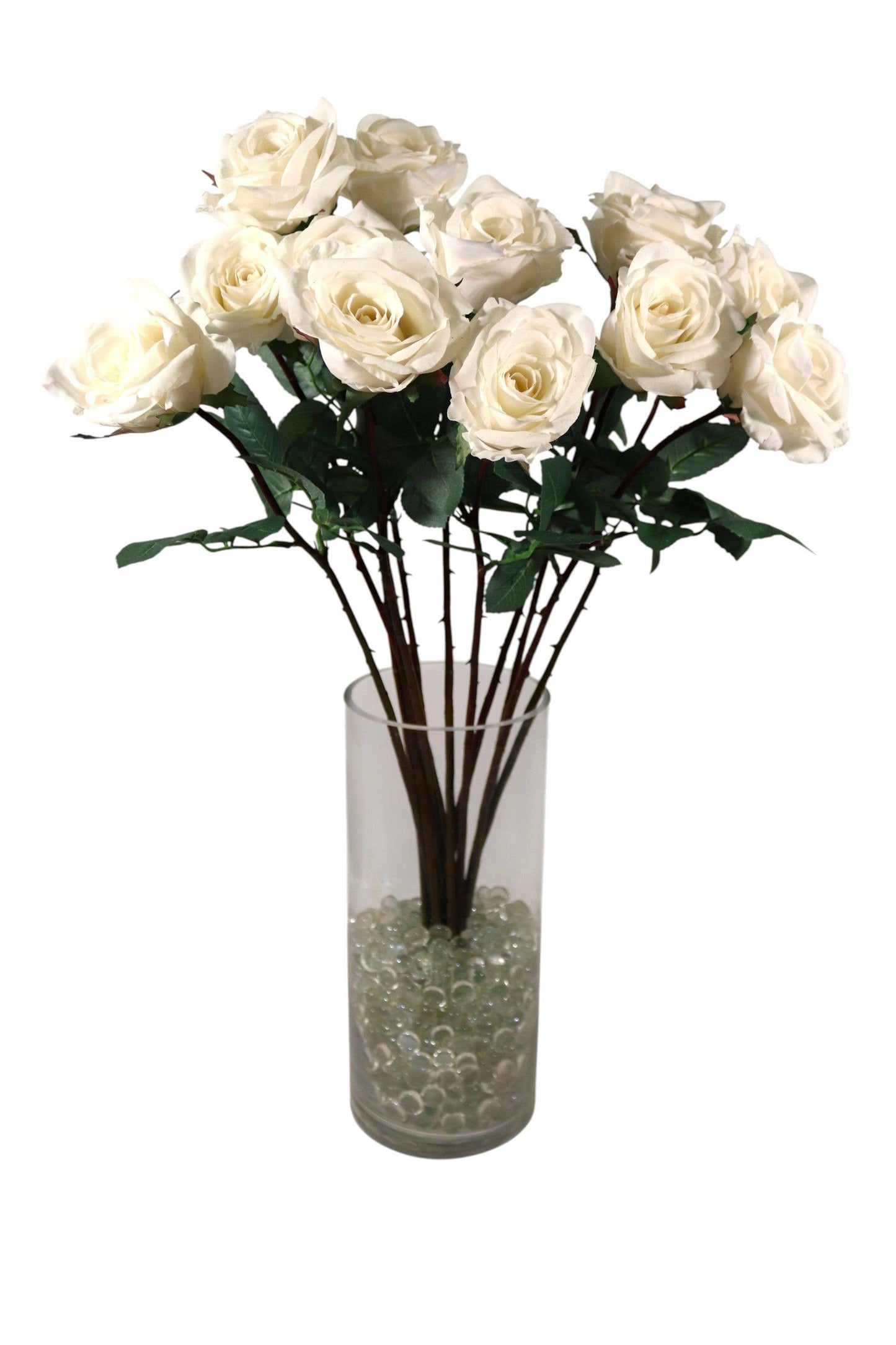 27" Real Touch Candle White Rose Artificial Flower
