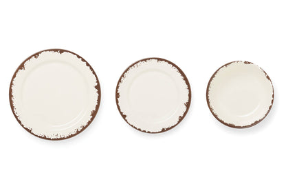 Fox Run Melamine Dinnerware, Set of 12, Multicolor
