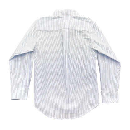 Carter Oxford Button Down- Light Blue Seersucker 