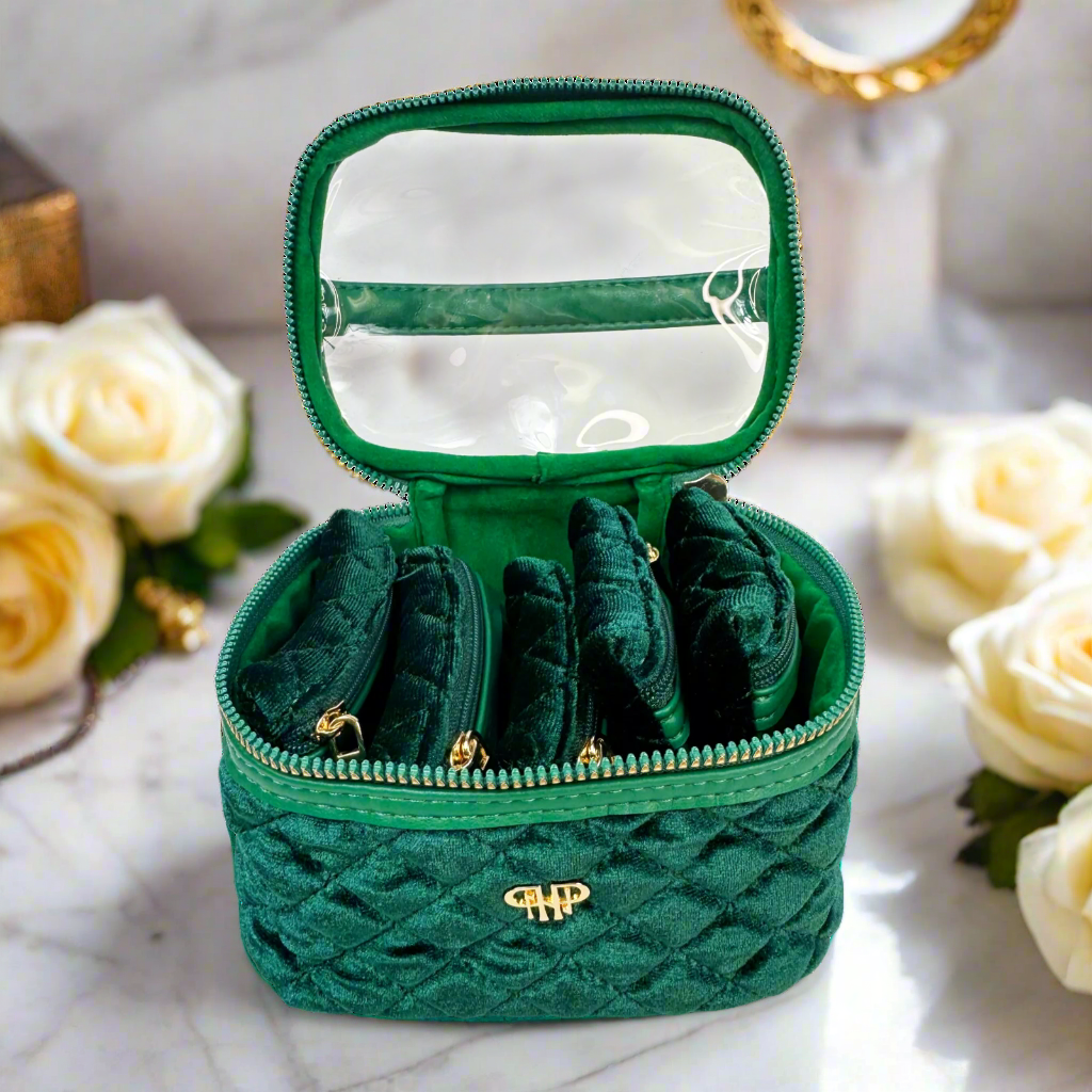 PurseN Getaway Jewelry Case - Emerald Velvet
