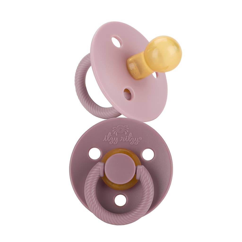 Itzy Soother™ Natural Rubber Paci Sets- Pink Bow