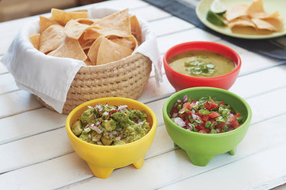 Fox Run Salsa Bowls, Set 3, Red, Yellow, Green, 14-Ounces