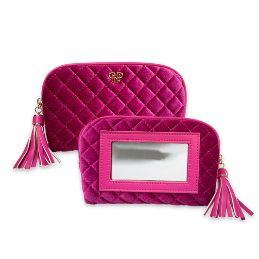 PurseN Glam Makeup Case - Fuchsia Velvet