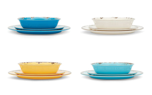 Fox Run Melamine Dinnerware, Set of 12, Multicolor