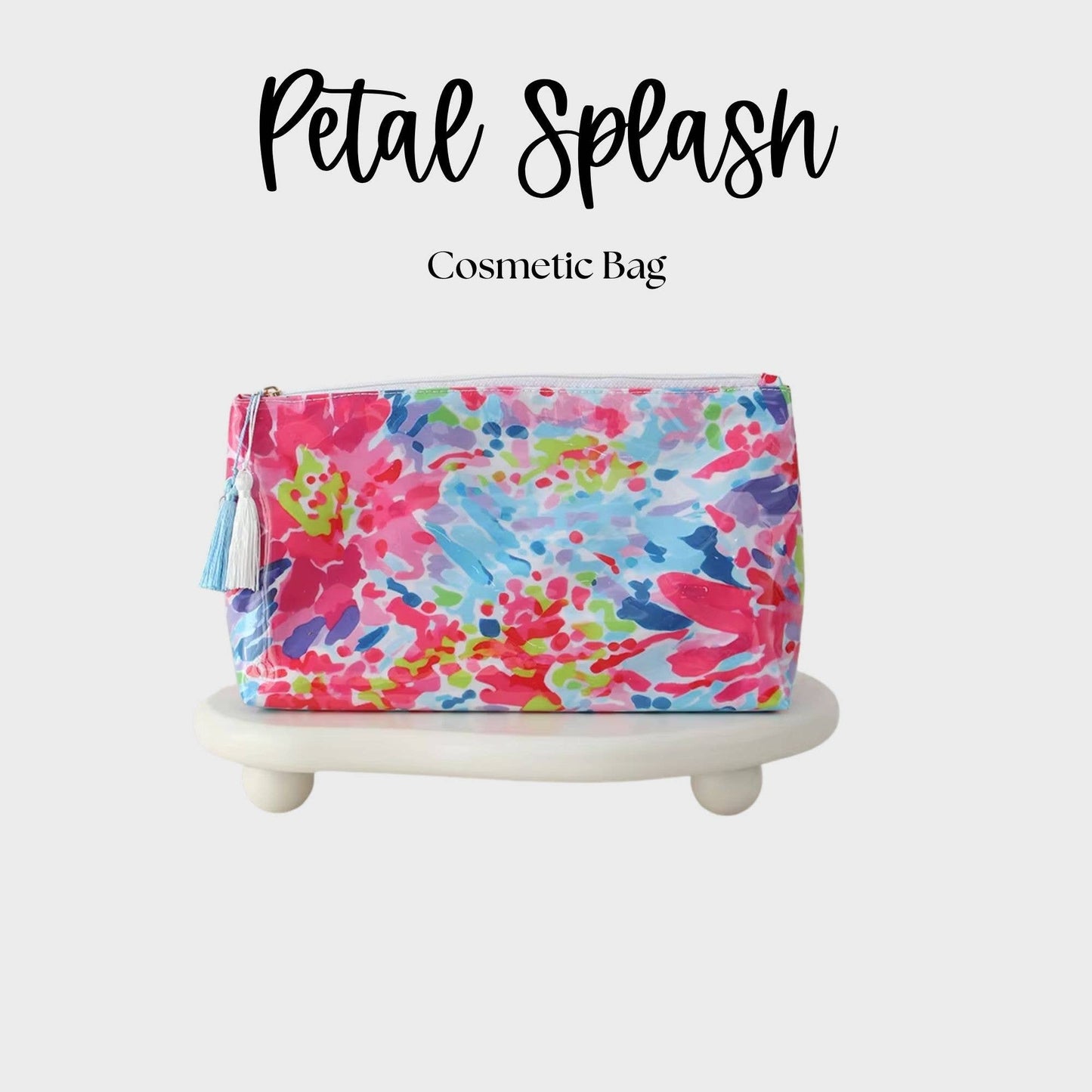 Waterproof Cosmetic Case PVC Make up Bag Petal Splash